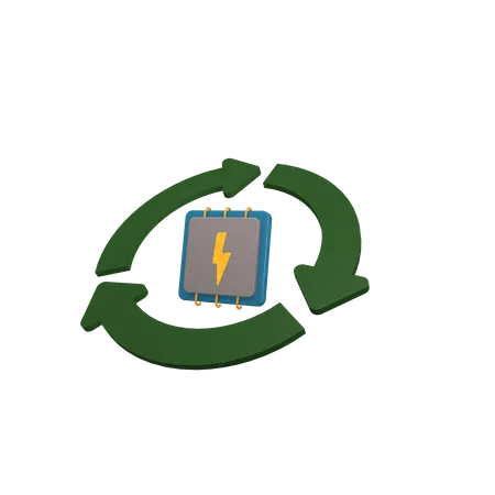 Recycle Chip  3D Icon