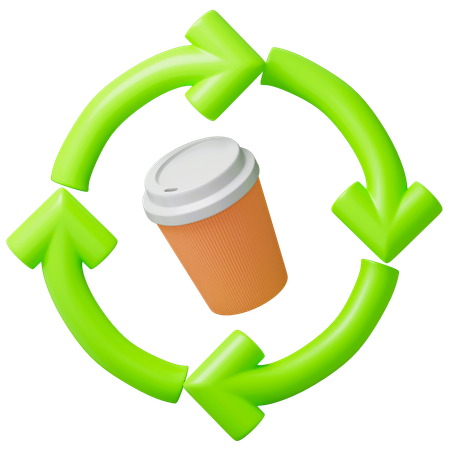 Recycle Cup  3D Icon