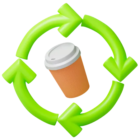 Recycle Cup  3D Icon