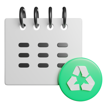 Recycle Date  3D Icon