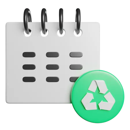 Recycle Date  3D Icon