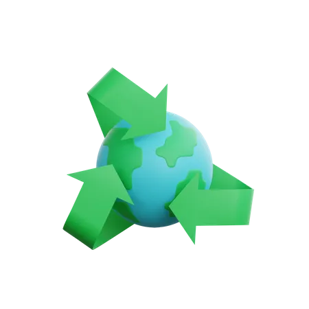 3 D Ecology Green Energy Icon 3D Icon