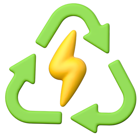 Recycle Electricity  3D Icon
