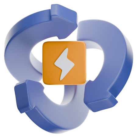 에너지 재활용  3D Icon