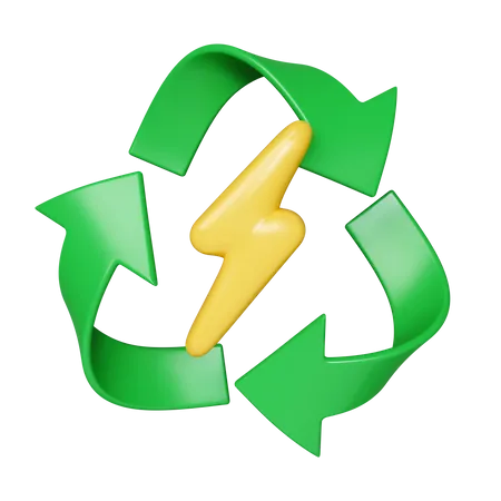 Recycle Energy  3D Icon