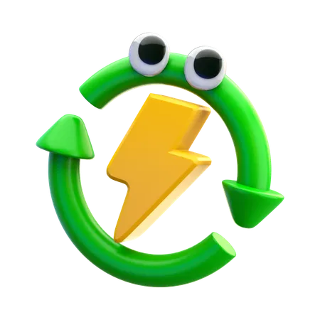 Recycle Energy  3D Icon