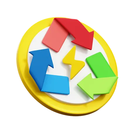 Recycle Energy  3D Icon