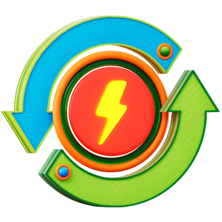 Recycle Energy  3D Icon