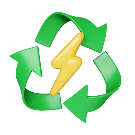 Recycle Energy  3D Icon