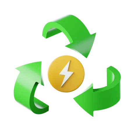 Recycle energy  3D Icon