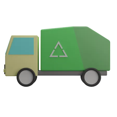 Recycle Garbage Truck 3D Illustration