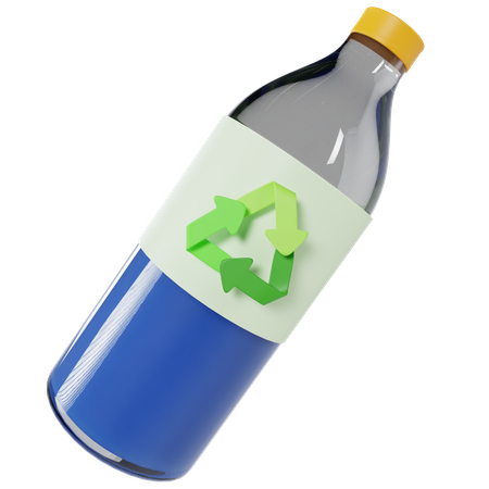 Recycle Glass Bottle  3D Illustration