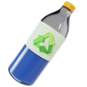 recycle glass bottle 3d logo