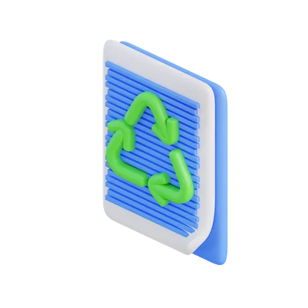3 D Illustration Of Recycled Paper 3D Icon