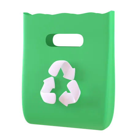 Recycle Paper Bag  3D Icon