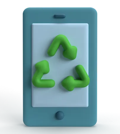 Recycle Phone  3D Icon
