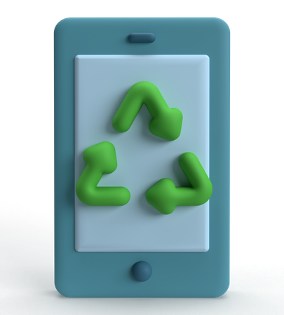 Recycle Phone  3D Icon