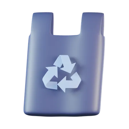 Recycle Plastic Bag  3D Icon