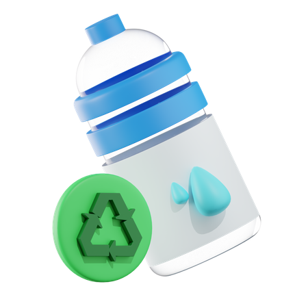 Recycle Plastic Bottle 3D Icon