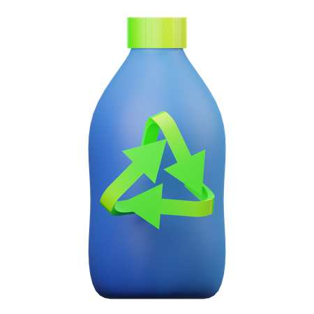 Recycle Plastic Bottles  3D Illustration