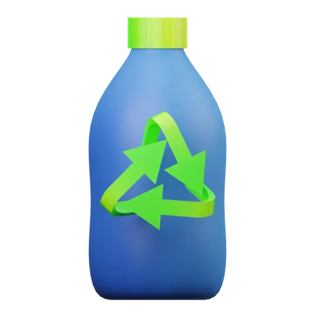 Recycle Plastic Bottles  3D Illustration