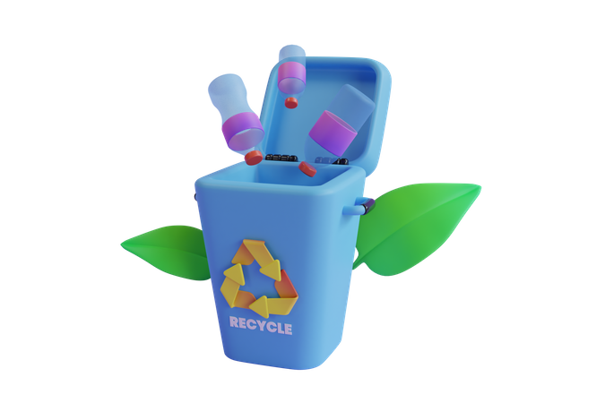 Recycle Plastic Bottles  3D Icon