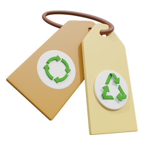 Recycle Price Tag 3D Icon