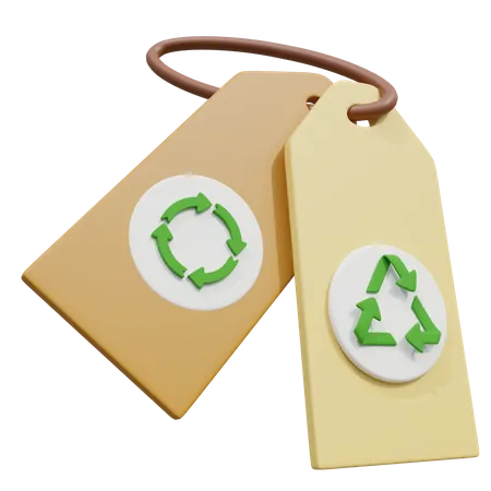 Recycle Price Tag 3D Icon