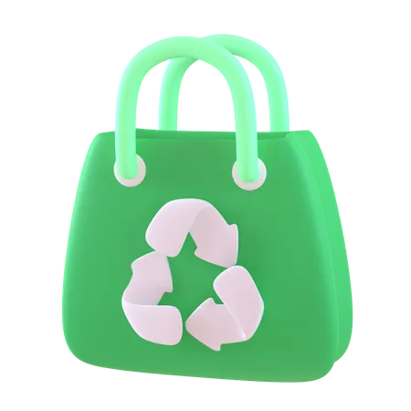 Recycle Shopping Bag  3D Icon