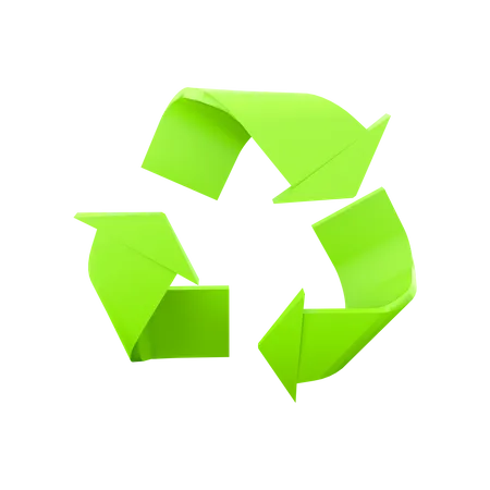 3 D Rendering Recycle Icon 3 D Render Creating Making Something Again Icon 3D Icon