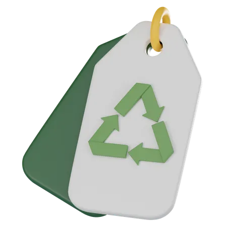 Recycle Tag Icon Perfect For Conveying Eco Conscious Ideas And Promoting Environmental Responsibility 3 D Render Illustration 3D Icon