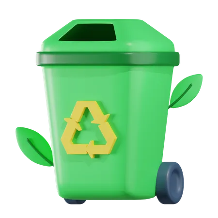 Recycle Trash Can  3D Icon