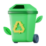 3d recycle trash emoji