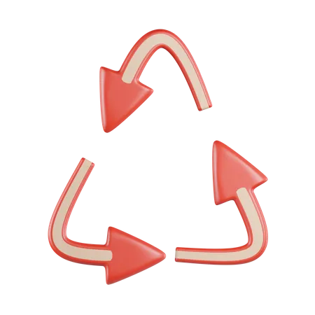 Recycle Triangular Arrow  3D Icon