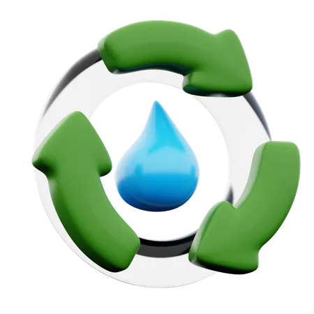 Recycle Waste Water  3D Icon