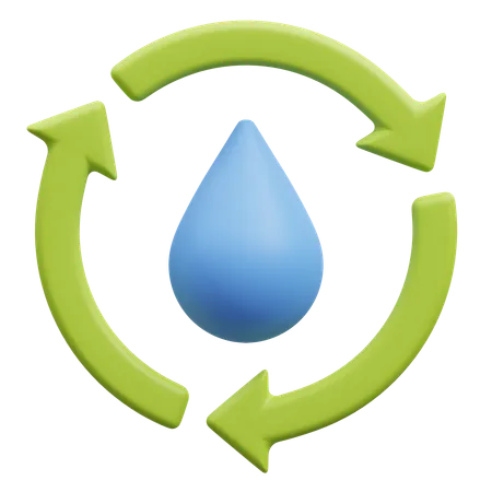 Recycle Water  3D Icon