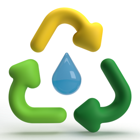 Recycle Water  3D Icon