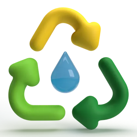 Recycle Water  3D Icon