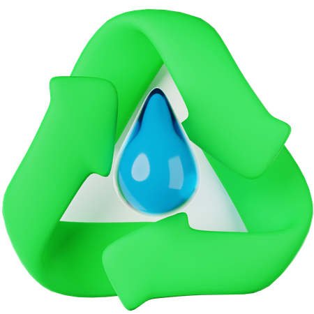 Recycle Water  3D Icon