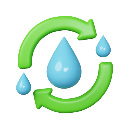 Recycle Water  3D Icon