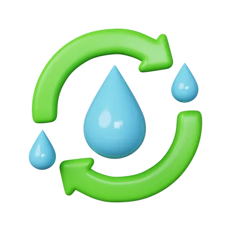 Recycle Water  3D Icon