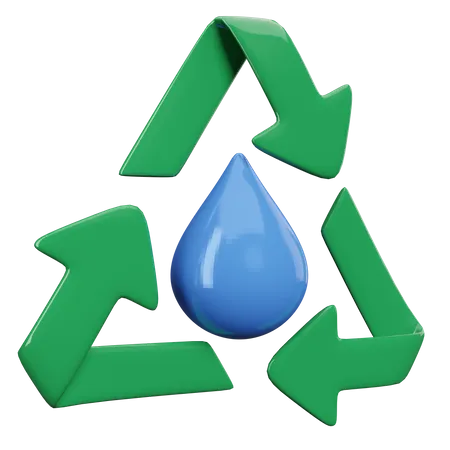 Recycle Water  3D Illustration