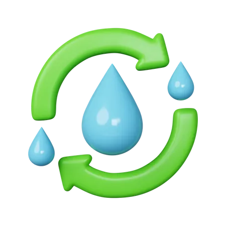 Recycle Water 3D Icon