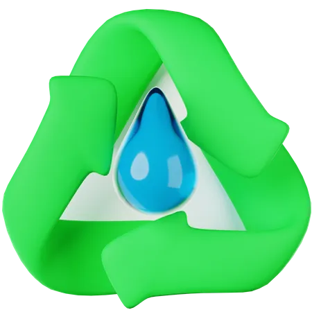 Recycle Water  3D Icon