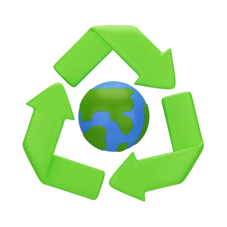 Recycle World  3D Icon