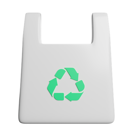 Recycled Plastic Bag  3D Icon