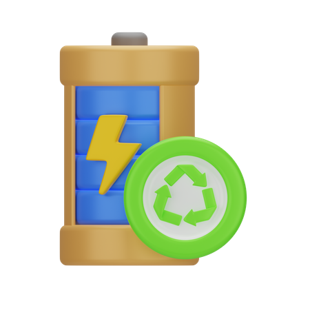Recycler la batterie  3D Icon