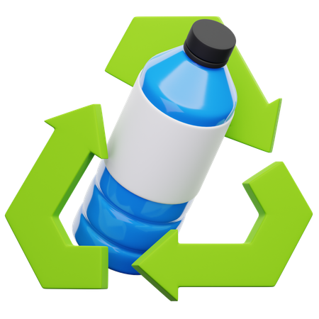 Recycler la bouteille  3D Icon