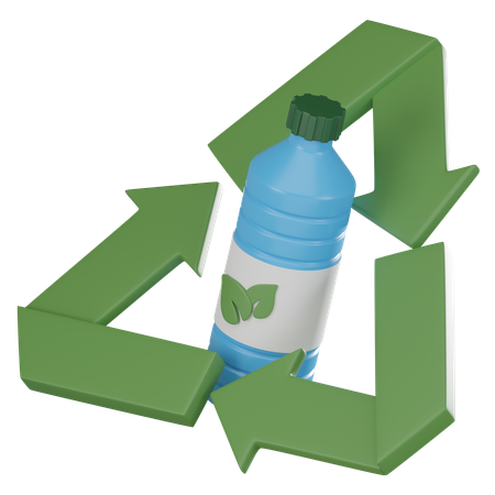 Recycler la bouteille  3D Icon