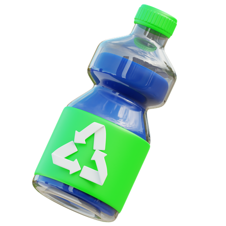 Recycler la bouteille  3D Icon